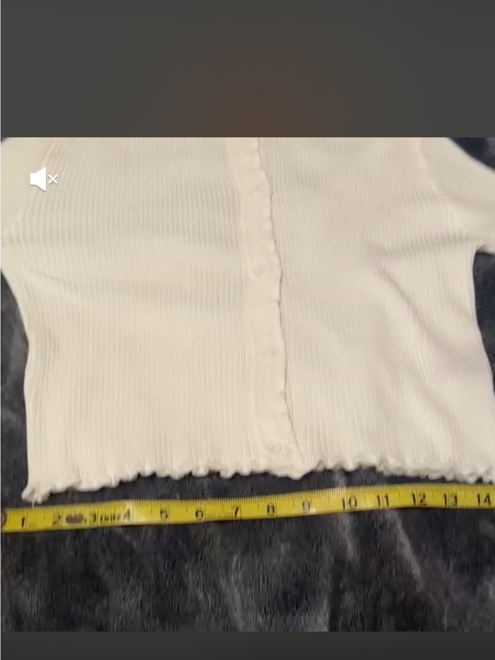 White Ribbed Button-Front Cardigan Sweater - Picture 10 of 11